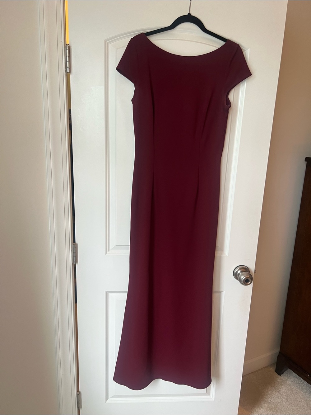 Katie May Sleeveless Wine Long Gown